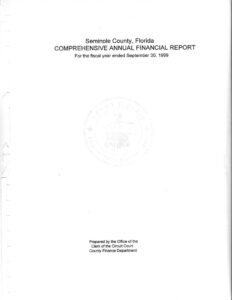 1999 Annual Comprehensive Financial Report